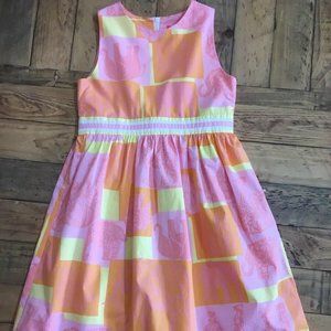 #11 Girl's Sz: 8 Lilly Pulitzer Jubilee Citrus Colored Elephant Print Sundress